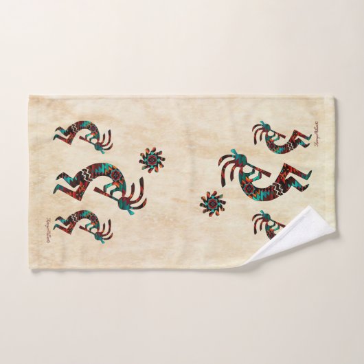 Three Southwest Kokopelli Badetuch Set (Handtuch)