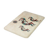 Three Southwest Kokopelli Bath Mat Badematte (Schrägansicht)