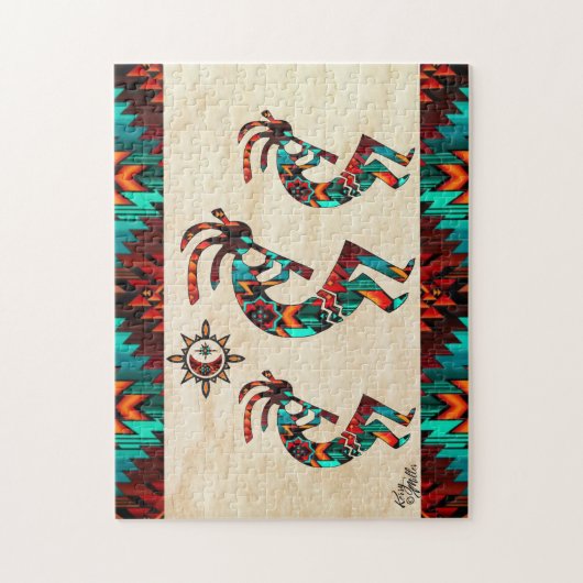 Three Southwest Kokopelli Jigsaw Puzzle (Vertikal)