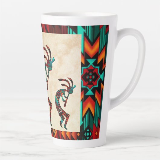 Three Southwest Kokopelli Latte Tasse (Rechts)