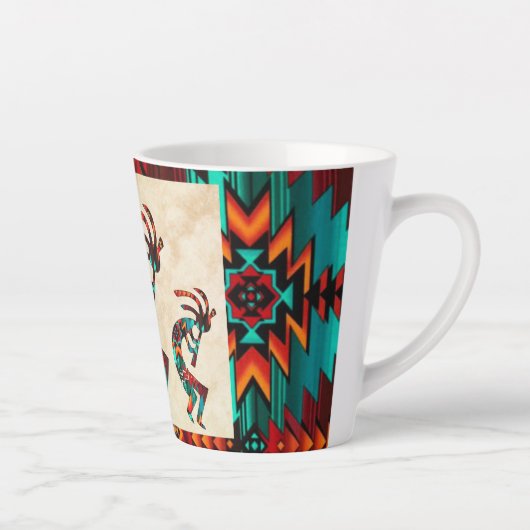 Three Southwest Kokopelli Latte Tasse (Rechts)