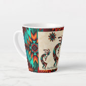 Three Southwest Kokopelli Latte Tasse (Linke Ecke)
