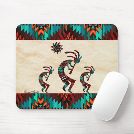 Three Southwest Kokopelli Mousepad (Mit Mouse)