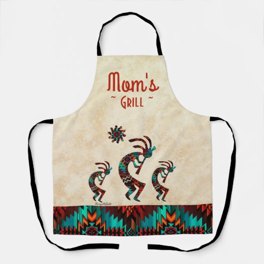 Three Southwest Kokopelli Schürze (Vorderseite)