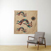 Three Southwest Kokopelli Tapesti Wandteppich (Beispiel (Horizontal))