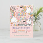 Three Spirit 3rd Birthday Invitation - Girl (Pink) Einladung (Stehend Vorderseite)