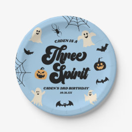 Three Spirit Blue Halloween 3. Geburtstags-Party Pappteller