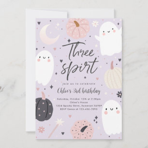 Three Spirit Boho Halloween Ghost 3. Geburtstag Einladung