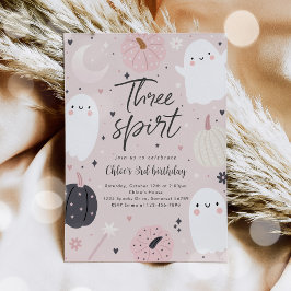 Three Spirit Boho Halloween Ghost 3. Geburtstag Einladung