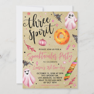 Three Spirit Gruseliger Halloween Geburtstag Einladung