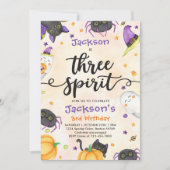 Three Spirit Halloween 3. Geburtstag Einladung (Vorderseite)