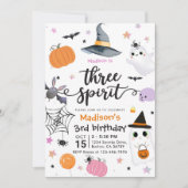 Three Spirit Halloween 3. Geburtstag Einladung (Vorderseite)