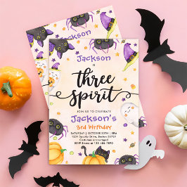 Three Spirit Halloween 3. Geburtstag Einladung
