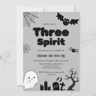 Three Spirit Halloween 3. Geburtstags Party Einladung