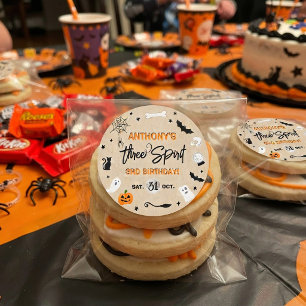 Three Spirit! Halloween 3. Geburtstagsfeier Gesche Runder Aufkleber