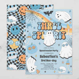 Three Spirit Halloween Groovy Ghost 3. Geburtstag Einladung