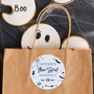 Three Spirit! Jungen Halloween 3. Geburtstagsfeier Runder Aufkleber