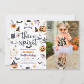 Three Spirit Niedlich Halloween Ghost 3. Geburtsta Einladung (Vorderseite)