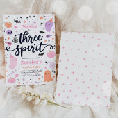 Three Spirit Niedlich Halloween Ghost 3. Geburtsta Einladung