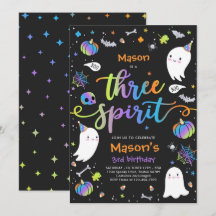 Three Spirit Niedlich Halloween Ghost 3. Geburtsta