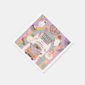 Three Spirit Retro Fun 3. Geburtstag Party Serviette (Ecke)