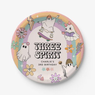 Three Spirit Retro Halloween 3. Geburtstags-Party Pappteller