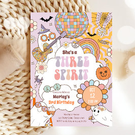 Three Spirit Retro Halloween-Party Dritter Geburts Einladung