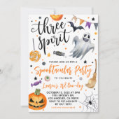 Three Spirit Spooky Halloween Einladung (Vorderseite)