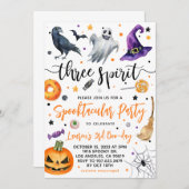 Three Spirit Spooky Halloween Einladung (Vorne/Hinten)