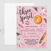 Three Spirit Spooky Halloween Geburtstag Einladung (Vorne/Hinten)