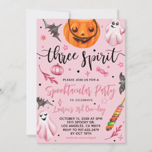 Three Spirit Spooky Halloween Geburtstag Einladung