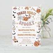 Three Spirit Spooky Niedlich Groovy Halloween 3. Einladung (Stehend Vorderseite)