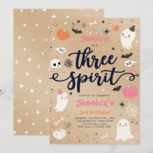 Three Spirit Vintag Halloween Ghost 3. Geburtstag