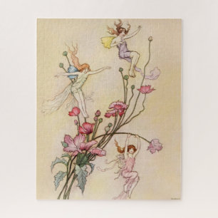 „Three Spirits Mad With Joy“ von Warwick Goble Puzzle