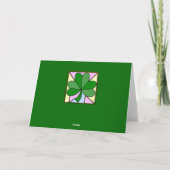 THREE SQUARES WITH SHAMROCKS, "ST. PATRICK'S DAY G KARTE (Rückseite)