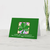 THREE SQUARES WITH SHAMROCKS, "ST. PATRICK'S DAY G KARTE (Rückseite)