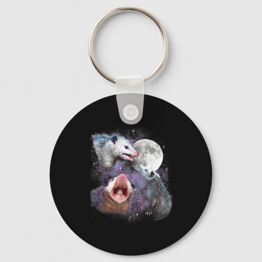 Three Ssums Moon 3 Osums Dead Moon Weird Cursed Me Schlüsselanhänger (Vorderseite)