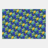Three Stained Glass Abstract Floral Patterns Geschenkpapier Set (Vorderseite 2)
