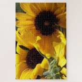 Three Sunflowers Botanical Art Fotograf Puzzle (Vertikal)
