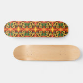 Three Sunflowers Painting Skateboard (Horizontal)