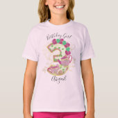 Three Tee Party Birthday Girl | Floral (Vorderseite)