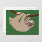 Three Toed Sloth Postkarte (Vorne/Hinten)