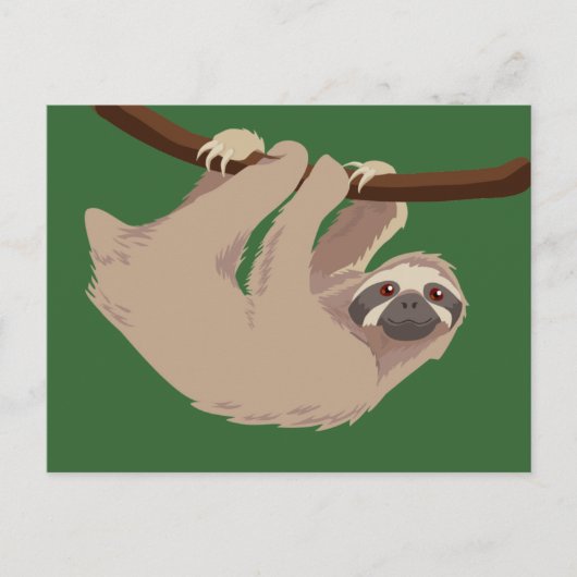 Three Toed Sloth Postkarte (Vorderseite)