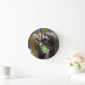 Three-Toed Tree Sloth Runde Wanduhr (Zuhause)
