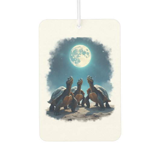 Three Tortoises Howl at Moon Wildlife Mountain Tur Autolufterfrischer (Vorderseite)