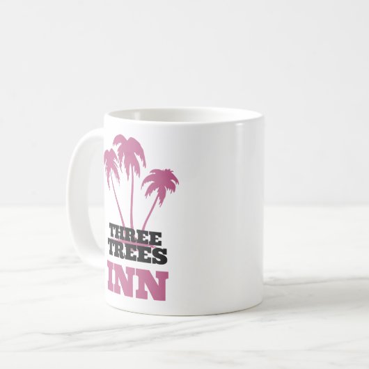 Three Trees Inn (schwarz) Kaffeetasse (Vorderseite Links)