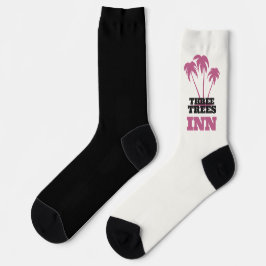 Three Trees Inn (schwarz-weiß) Socken
