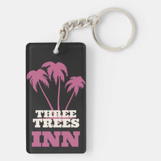 Three Trees Inn (white) Schlüsselanhänger (Rückseite)