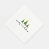 Three Trees, Merry Christmas Paper Napkin Serviette (Ecke)