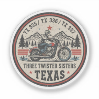  Three twisted sisters , tx 335,tx 336,tx 337 road Aufkleber